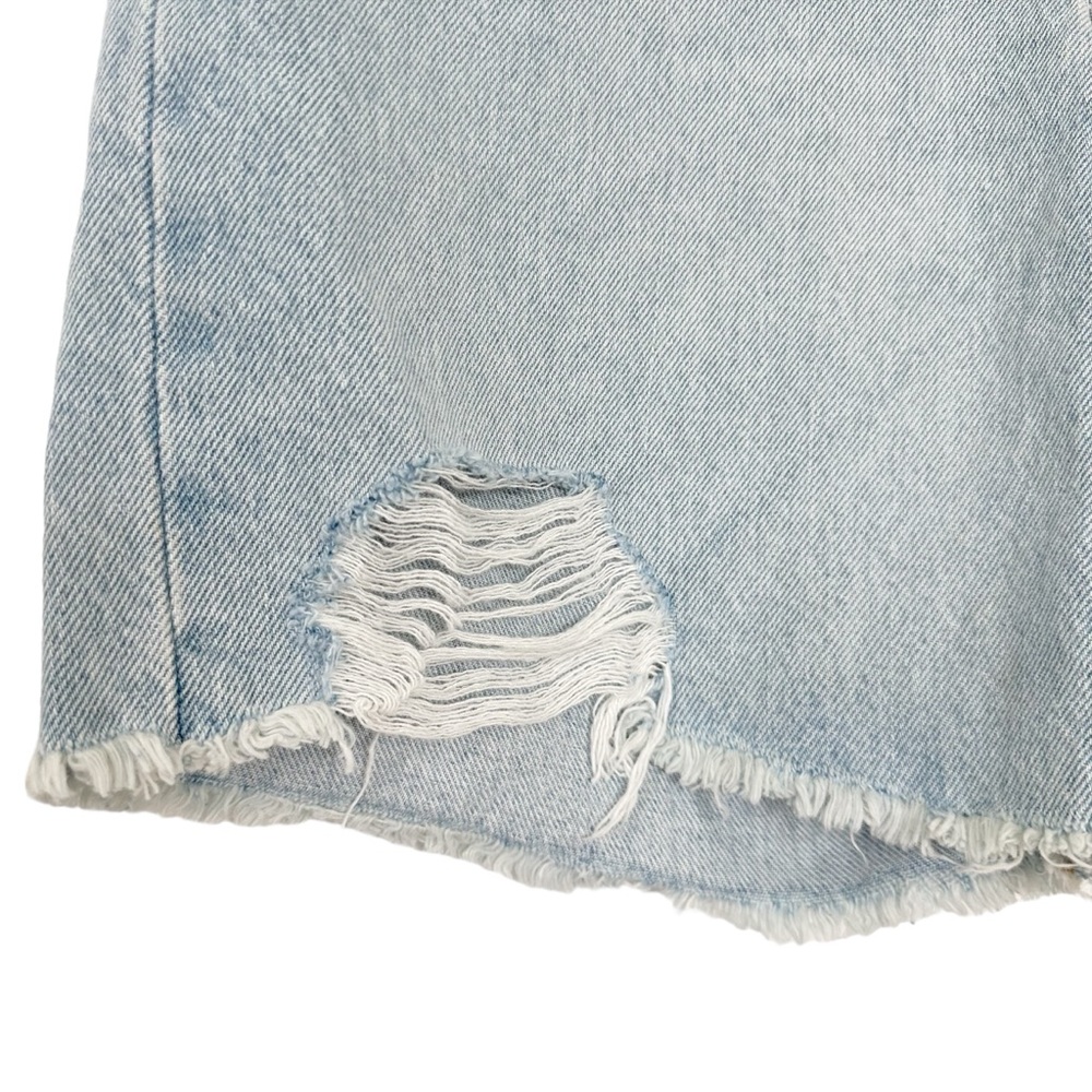 Levi's Light Blue Distressed Women Shorts - Picture 4 of 13